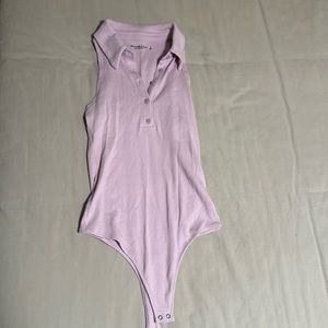Magenta Abercrombie Soft Rib Body Suit